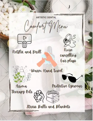 Patient Comfort Menu Image
